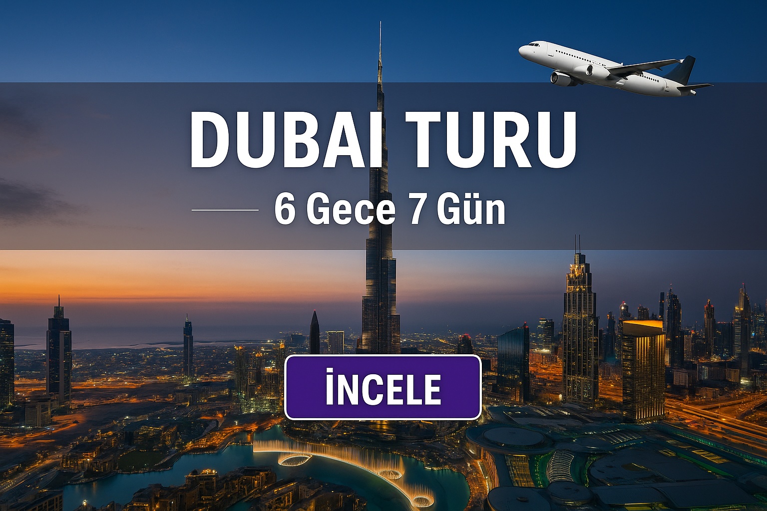 Antalya Çıkışlı 6 Gece 7 Gün Dubai Turu – SunExpress ile Direkt Uçuş