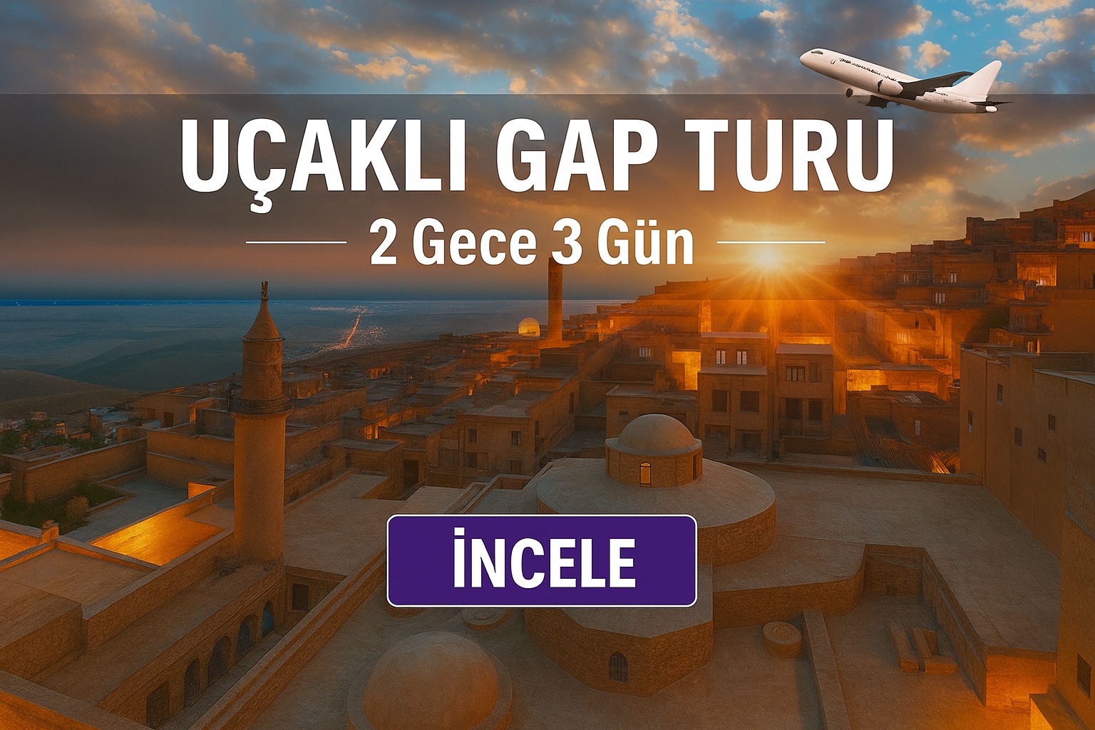 2 Gece 3 Gün Uçaklı Gap Turu
